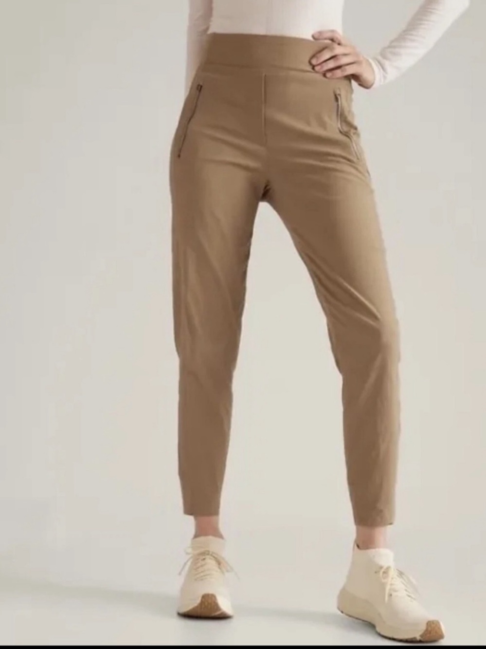 Athleta Trekkie North High Rise Big Sur Brown Jogger Hiking Pants Sz 4